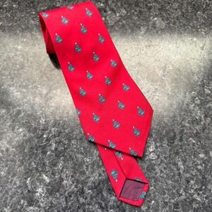 Vintage Guy Laroche Christmas Tree Silk Tie